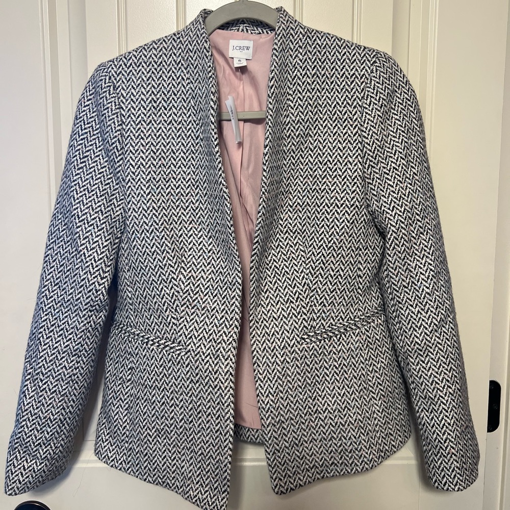 J.Crew Herringbone Broadway Blazer